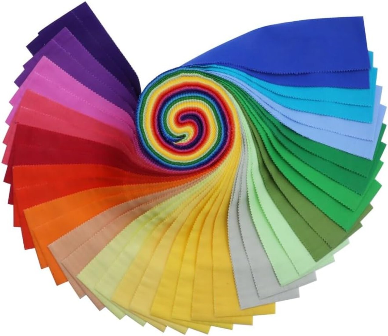 Threadsmith Jelly Roll Fabric Strips – 40 Precut Strips, 2.5" x 44" – 100% Premium U.S. Cotton – 20 Bold Colors – Quilting & Sewing Precuts for DIY Crafts & Patchwork